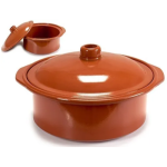 Olla Cazuela Barro Con Tapa 4.5 Litros Apto Todo Fuego